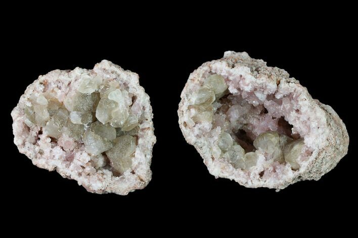 Pink Amethyst Geode with Calcite - Argentina #147935